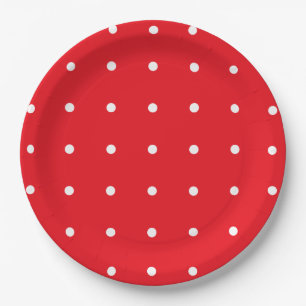 Rood met witte poka dots Bord
