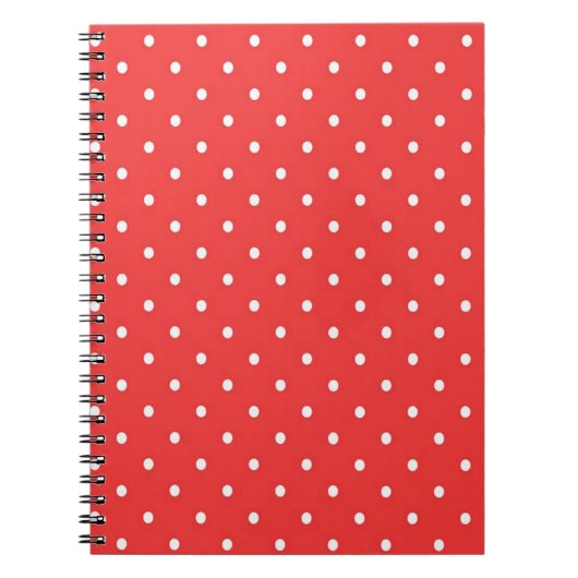 Rood met witte pooldots notitieboek (Voorkant)