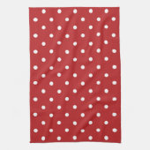 Rood met witte pooldots theedoek (Verticaal)