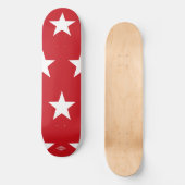 Rood met witte sterren HAMbWG Skateboard (Voorkant)