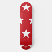 Rood met witte sterren HAMbWG Skateboard (Voorkant)