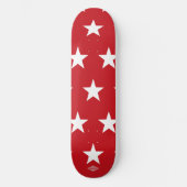 Rood met witte sterren HAMbWG Skateboard (Voorkant)