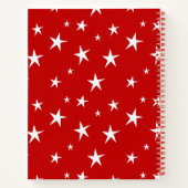 Rood met witte sterren notitieboek (Achterkant)