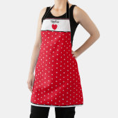 Rood met witte stip met een recept. schort (Insitu)