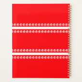 Rood met witte stippen en lijnenplank planner (Achterkant)