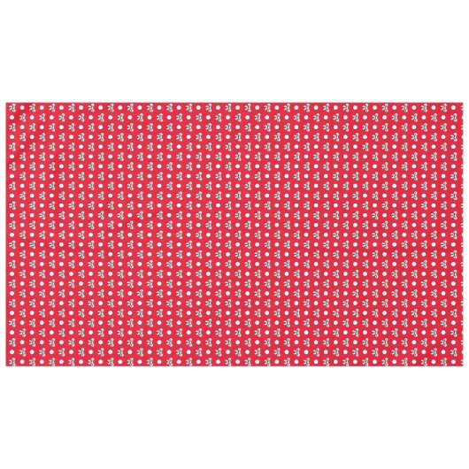 Rood met Witte Stippen en Tekenfilm Strikken Tafelkleed (Voorkant (Horizontaal))