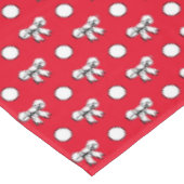 Rood met Witte Stippen en Tekenfilm Strikken Tafelkleed (Gekanteld)