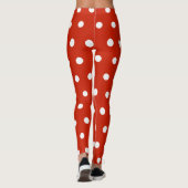 Rood met witte stippen leggings (Achterkant)