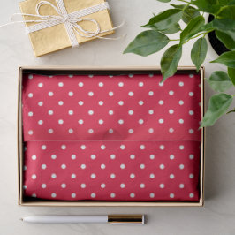 Rood Met Witte Stippen Tissuepapier