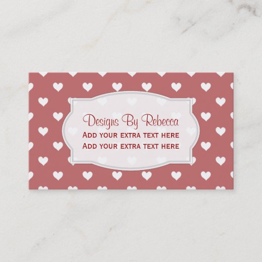 Rood met witte Visitekaartjes (Voorkant)