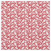 Rood met witte vlekken stof (Swatch)