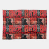 Rood met Zwart Theedoek (Horizontaal)