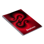 Rood met zwarte spieren notitieboek (Rechterzijde)