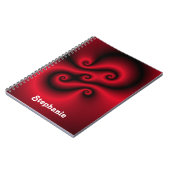 Rood met zwarte spieren notitieboek (Linkerzijde)