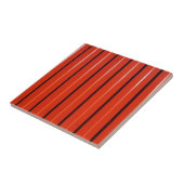 Rood metaal met golfplaten tegeltje (Zijkant)