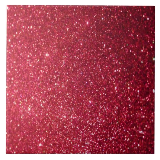 Rood metaalglittertiel tegeltje (Voorkant)