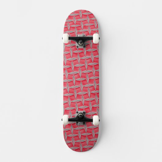 Rood metaalontwerp persoonlijk skateboard (Voorkant)
