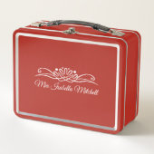 Rood  Metalen Lunch Box (Voorkant)