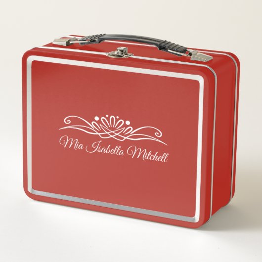 Rood  Metalen Lunch Box (Voorkant)