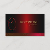 Rood Metallic Geoglyph Symbool Kosmische Ei Logo Visitekaartje (Voorkant)