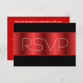 Rood Metallic zwart RSVP (Voorkant / Achterkant)