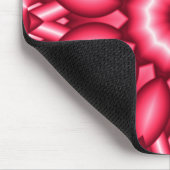 Rood metallisch geometrisch ontwerp muismat (Hoek)