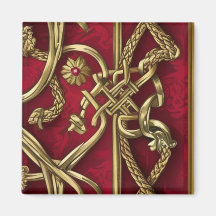 Rood middeleeuws papier en gouden handtas