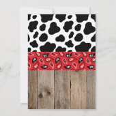 Rood Mijn eerste Rodeo Cowboy Western Verjaardag Kaart (Achterkant)