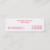 Rood Mini Visitekaartje (Achterkant)