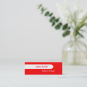 Rood Mini Visitekaartje (Staand voorkant)