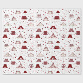 Rood minimaal testontwerp cadeaupapier (Vlak)