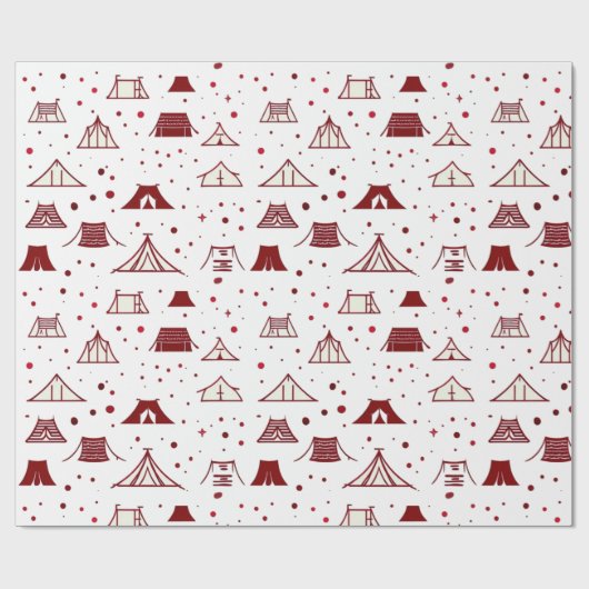 Rood minimaal testontwerp cadeaupapier (Vlak)