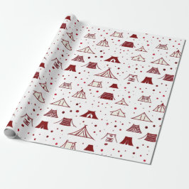 Rood minimaal testontwerp cadeaupapier