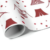 Rood minimaal testontwerp cadeaupapier (Rol Hoek)