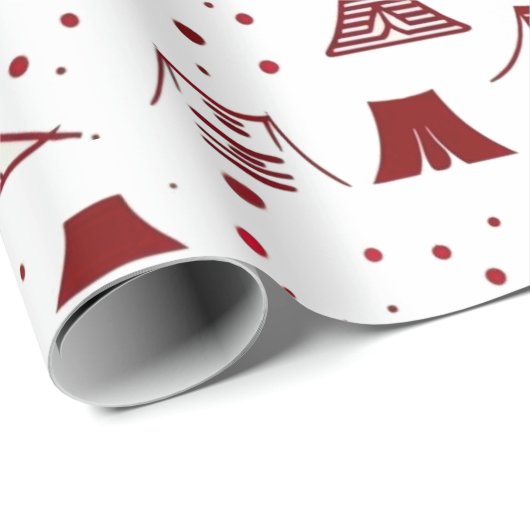 Rood minimaal testontwerp cadeaupapier (Rol Hoek)