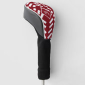 Rood minimalistisch diagonaal gestreept patroon, m golfheadcover (Schuin)