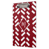 Rood minimalistisch diagonaal gestreept patroon, m klembord (Links)