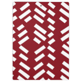 Rood minimalistisch diagonaal gestreept patroon, m klembord (Achterkant)