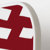 Rood minimalistisch diagonaal gestreept patroon, m pickleball paddle (Links Detail)