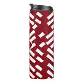 Rood minimalistisch diagonaal gestreept patroon, m thermosbeker (Geroteerd rechts)