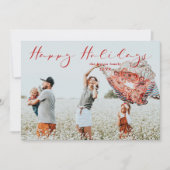 Rood minimalistisch Prettige feestdagen modern scr (Voorkant)