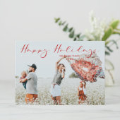 Rood minimalistisch Prettige feestdagen modern scr (Staand voorkant)