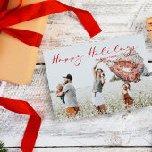 Rood minimalistisch Prettige feestdagen modern scr