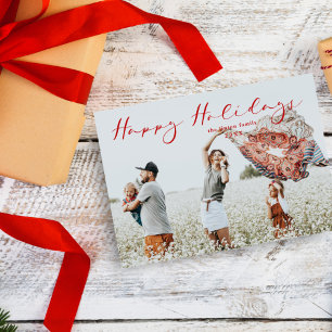 Rood minimalistisch Prettige feestdagen modern scr