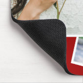 Rood minimalistisch twee foto Afstuderen Afstudere Muismat (Hoek)