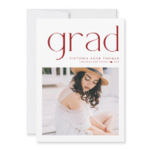 Rood minimalistisch Typografie Foto Afstuderen