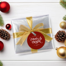 Rood minimalistisch vrolijk en helder kerstfeest