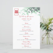 Rood/Mint bamboe verlaat Chinees huwelijksprogramm (Staand voorkant)