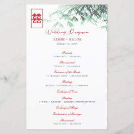 Rood/Mint bamboe verlaat Chinees huwelijksprogramm