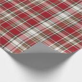 Rood, Mocha & Cream Plaid #2 Cadeaupapier (Hoek)